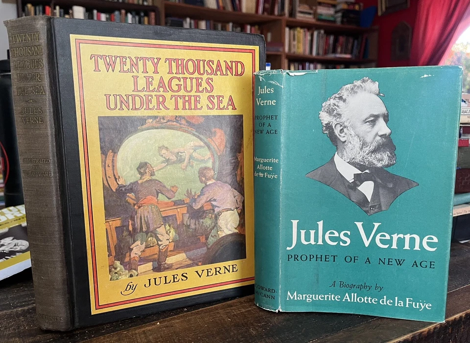 2 Vol 1950s Jules Verne 20,000 Leagues Prophet of a New Age Foto 1 de 3