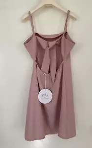 Princess Polly Annabelle Mini dress Blush keyhole back ties BNWT Size 8 US4 - Picture 1 of 8