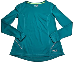 Fila Sport Women's Long Sleeve Crew Neck Teal Activewear Sweatshirt Small - Picture 1 of 7
