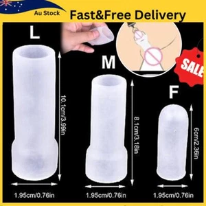 2PCS Male Penis Extender Stretcher Max Vacuum Enhancer Enlarger Silicone-Sleeve* - Picture 1 of 15