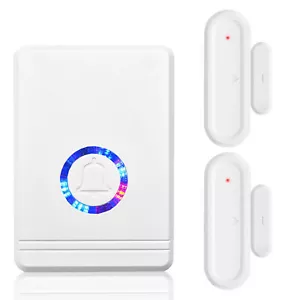 Kabelloser Türklingelton 600 Fuß 48 Tunes 5 Volumina 2 magnetischer Sensor & Plugin-Empfänger - Bild 1 von 12