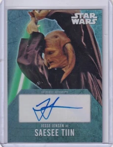 2016 Topps Star Wars Evolution Jesse Jensen as Saesee Tiin Autograph - Picture 1 of 2