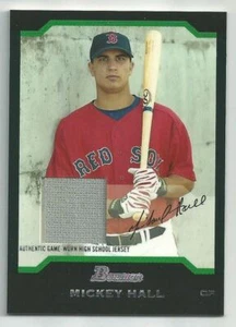2004 Bowman Mickey Hall Game-worn High School Jersey Rookie RC #156 - Picture 1 of 1