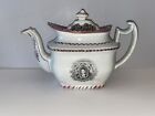 Historical Staffordshire Lafayette And Surrendar Of Cornwallis Teapot 1825