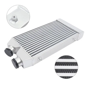 Universal Aluminum Intercooler Front Mount 25" Inlet&Outlet Same One Side - Foto 1 di 10