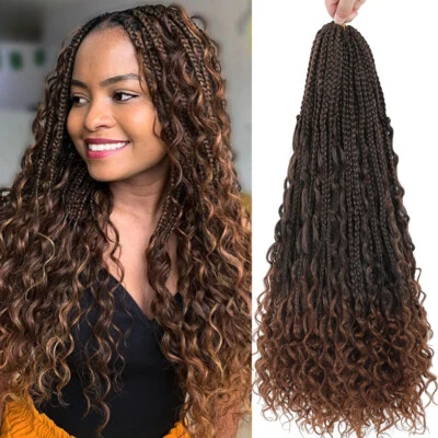 1-6 paquetes de trenzas de cabello de ganchillo de 18 24 pulgadas trenzas de pelo de diosa de ganchillo para mujeres Foto 1 de 4