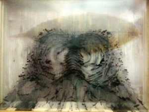 VENEZUALAN MIGUEL YOBRUDEZ Sd ORIG MODERN MULTI FILM LAYER M/M "CONEXIONES" OWL - Picture 1 of 11
