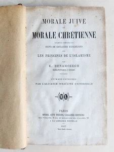1867 JEWISH & CHRISTIAN MORALITY COMPARES to ISLAMISM antique in FRENCH - Picture 1 of 4