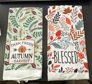 Juego de 2 toallas de mano para estufa de cocina Fall Leaves - Imagen 1 de 3