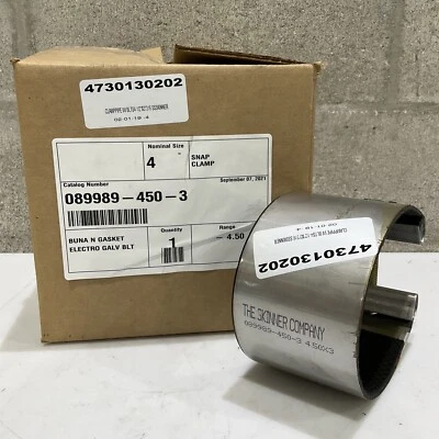 THE SKINNER COMPANY 089989-450-3 PIPE REPAIR CLAMP 4-1/2”X3” 316SS 373 - Image 1 of 4