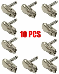 10 Pcs 1/4" Mono Male Right Angle 90 Degree Guitar Audio 6.35mm Connector Plug - Picture 1 of 3