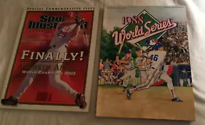 Sports Illustrated Anaheim Angels 2002 & Dodgers 1988 World Series Program MLB - Foto 1 di 7