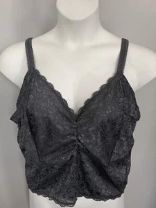 Torrid GRAY BRALETTE 4 NEW Lace Camisole LINED ADJUSTABLE STRAPS NWT 4X - Picture 1 of 2