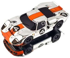 NEW AFX Ford GT40 MKII #4 Mirror Chrome / Orange Mega G+ HO Slot Car Exclusive - Picture 1 of 8