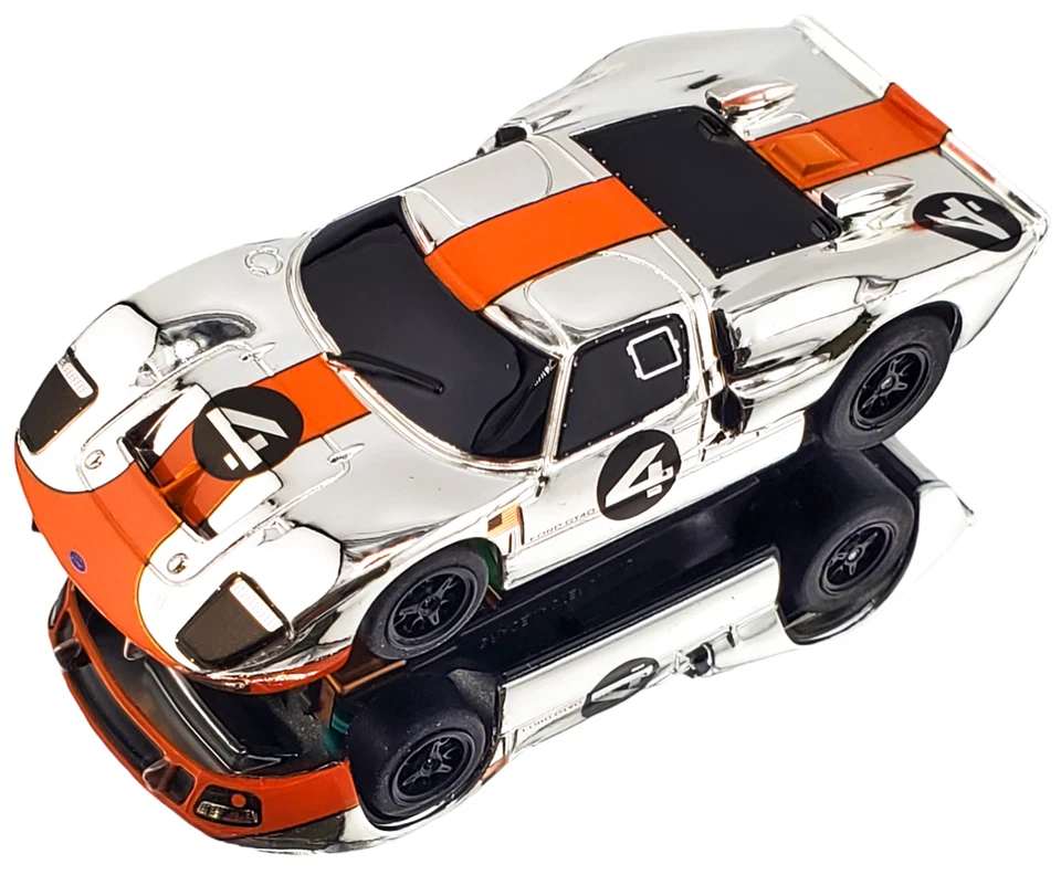 NEW AFX Ford GT40 MKII Mirror Chrome / Orange Mega G+ HO Slot Car Exclusive - Image 1 of 4