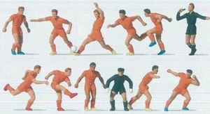 Soccer Team (11) & Referee Orange Exclusive HO/OO Figure Set Preiser 10761 - Picture 1 of 1
