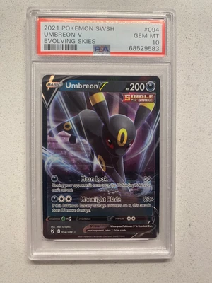 PSA 10 - Umbreon V 094/203 SWSH07: Evolving Skies Holo PSA10 - Image 1 of 2