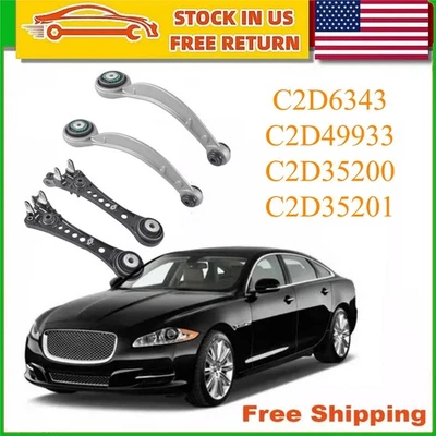 For Jaguar XJ XJR 2010-2019 Front Left & Right Lower Control Arms w/ Bushing Kit - Image 1 of 4