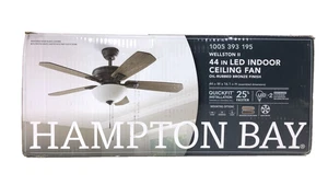 Hampton Bay Wellston II 44 in. Indoor LED Bronze Downrod Ceiling Fan - Picture 1 of 3