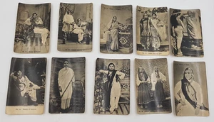 Ten Vintage Postcards of Indian Beauties and Dancers 1920s Black & White - Picture 1 of 6