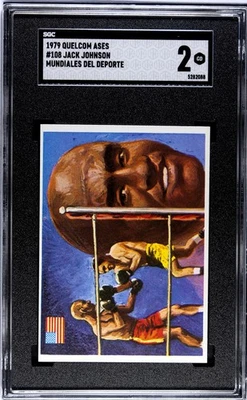 1979 QUELCOM ASES MUNDIALES DEL DEPORTE #108 JACK JOHNSON SGC 2 5282088 - Image 1 of 2
