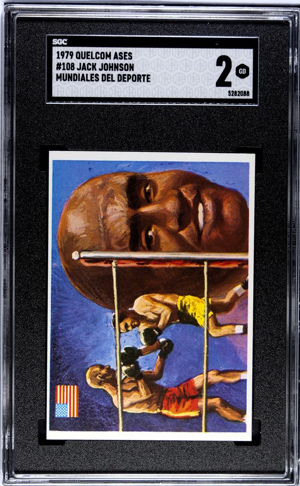 1979 QUELCOM ASES MUNDIALES DEL DEPORTE #108 JACK JOHNSON SGC 2 5282088 - Image 1 of 2