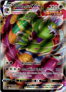 Tornadus VMAX Ultra Rare Holo SWSH06: Chilling Reign 125/198 NM - Bild 1 von 2