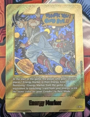 Goku Energy Marker E-90 Gold Manga Booster 02 Dragon Ball Card English Buu - Image 1 of 4