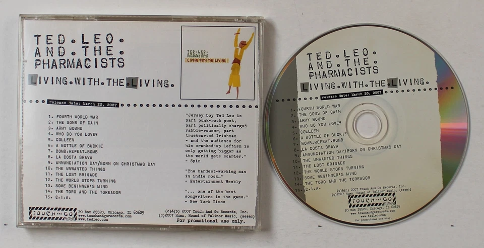 Ted Leo / Pharmacists Living With The Living US Adv 15-Track CD 2007 Indie Rock - Bild 1 von 1