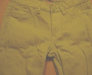 GIRLS GAP 1969 SKINNY DENIM JEANS SIZE 10-NEON LIME GREEN - Picture 1 of 3