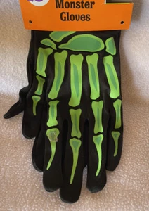 Halloween Kostüm Monster Handschuhe Skelett grün Alter 3+ - Bild 1 von 1
