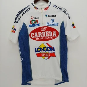 Vintage Nalini Carrera Blue Jeans Cycling Jersey Mens Size Large Longoni Sport - Picture 1 of 7