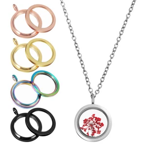 5 Pcs Photo Pendant Necklace Floating Frame Locket Design Charms - Picture 1 of 11