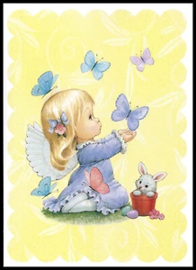 Greeting Card - Angel Rabbit - Religious - Bill Or Ruth Morehead - Easter - 0529 - Picture 1 of 2