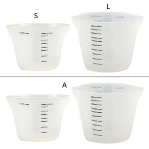 Silicone Measuring Cups 500ml and 250ml Large Reusable Resin Measuring Cups - Picture 1 of 11