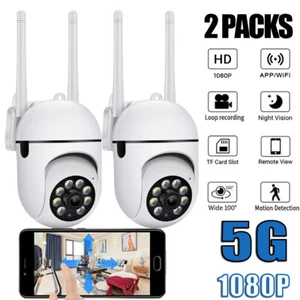 2 Pack Wireless 5G WiFi Security Camera System Smart Outdoor Night Vision 1080P - Picture 1 of 13