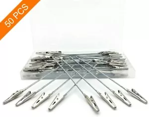 50x Metal Wire Alligator Clip Long-Tailed for DIY Card Photo Memo Clip Holder - Picture 1 of 7