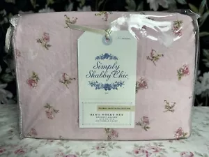 Simply Shabby Chic Rachel Ashwell FLOATING ROSE Pink Floral Sheet Set 🌸🌸KING🌸 - Picture 1 of 19