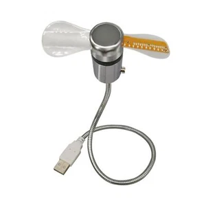 USB Clock Fan Led Clock Fan with Temperature for Gadget Notebook - Picture 1 of 12