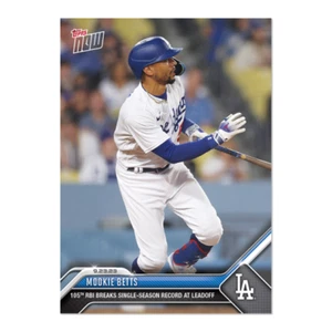 2023 MLB Topps NOW 909 MOOKIE BETTS 105TH  RBI LOS ANGELES DODGERS PRESALE - Picture 1 of 2