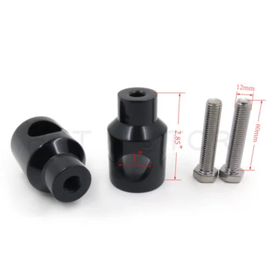 Elevador de manillar negro de 1" para motocicleta 25 mm para Harley Cruiser Honda Shadow personalizado Foto 1 de 4
