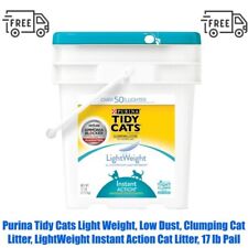 17 lb Pail. Purina Tidy Cats Light Weight, Low Dust, Clumping Cat Litter