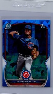 Jefferson Rojas 1st 2023 Bowman Chrome Sapphire Chicago Cubs