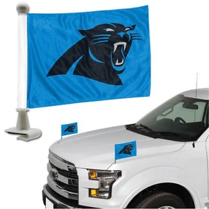 Fußball Carolina Panthers Flaggen zweier Set Motorhaube Kofferraum 4"" x 6"" doppelseitig - Bild 1 von 2