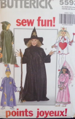 Butterick Sewing Pattern 5593 Girls Boys Costume Storybook Characters Size SM-LG - Image 1 of 4