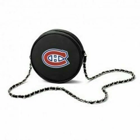 NEW MONTREAL CANADIENS HOCKEY PUCK CROSS BODY PURSE BAG LICENSED Cover