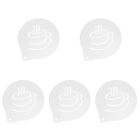  5 Pack Coffee Latte Templates Hot Chocolate Stencil Mold Dusting