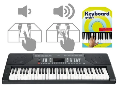 Digital 61-Tasten Keyboard E-Piano 128 Sounds Touch Response schwarz Set Schule - Bild 1 von 4