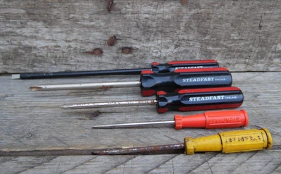 5x Vintage Original Steadfast Screwdrivers Job Lot Bundle #2 Sold as Seen - Image 1 of 4