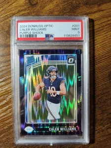 2024 Donruss Optic #201 Purple Shock Caleb Williams Rated Rookie PSA 9 - Picture 1 of 2
